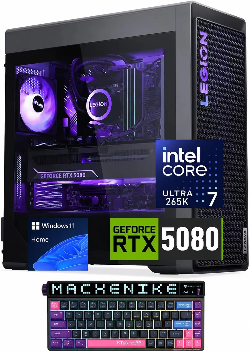 Lenovo Legion T7 RTX 5080 Intel Ultra 7 265K Gaming Tower Desktop, 64GB+2TB