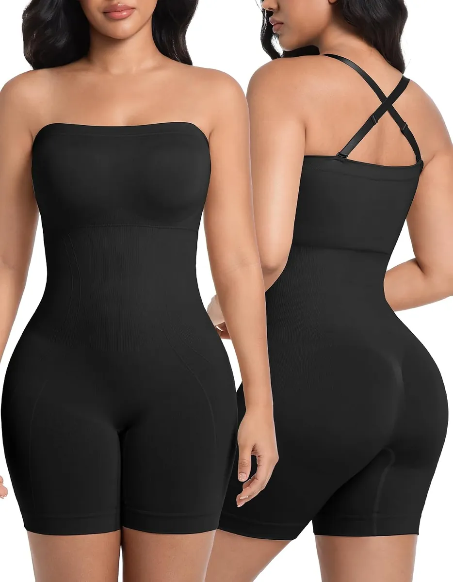 SIMIYA Bodysuit w/Built-in Bra Strapless/Strap