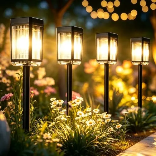 HmDecor Solar Pathway Lights 8-Pack