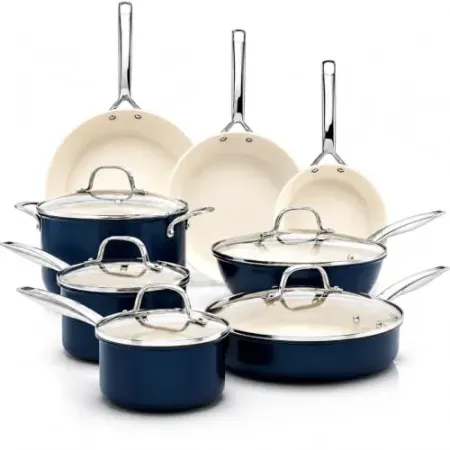 13-Piece Gotham Steel Pro Anodized Non Stick Ceramic Pots and Pans Set