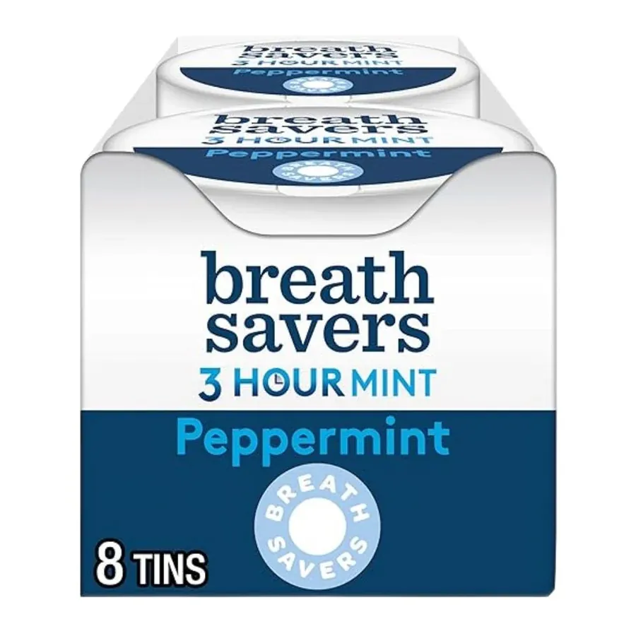 Breath Savers Sugar Free Peppermint Mints 8-Count 3-Pack