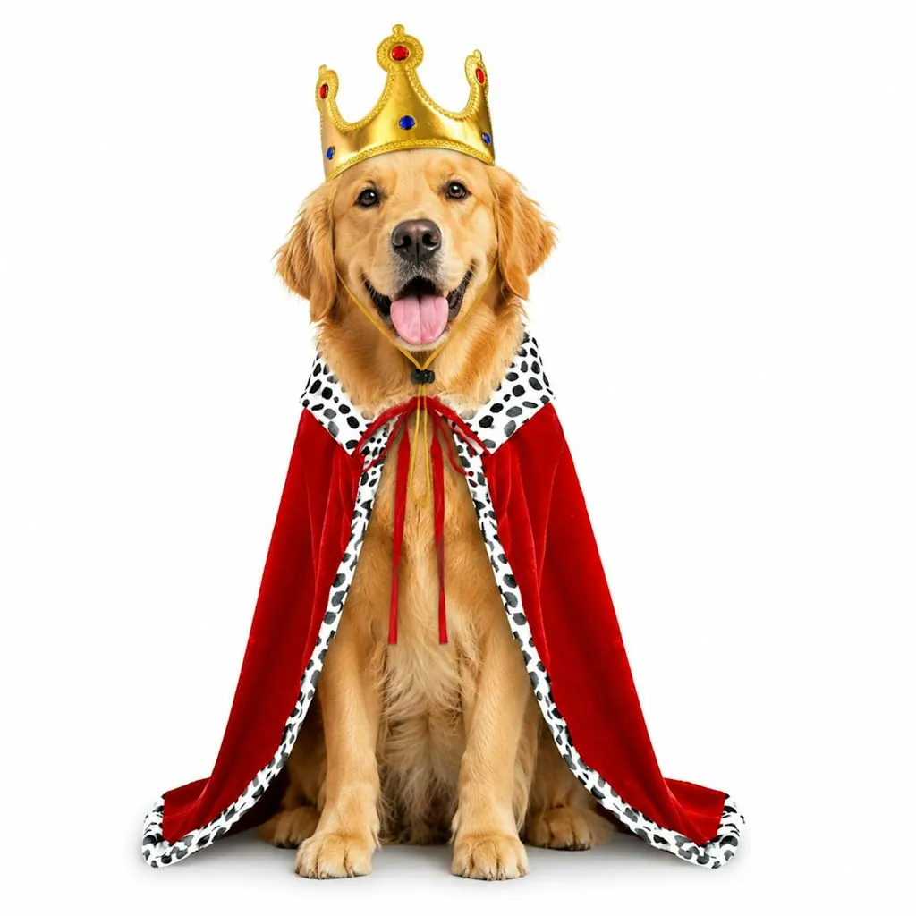 Dog King Crown & Cape Halloween Costume