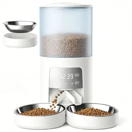 Sweetcrispy Automatic Cat Feeder for 2 Cats