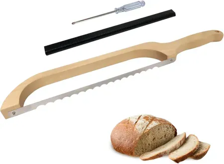 16" Wooden Sourdough Bread Slicer Knife
