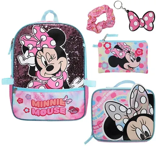 Minnie Mouse Girls' 5-Piece Backpack Set