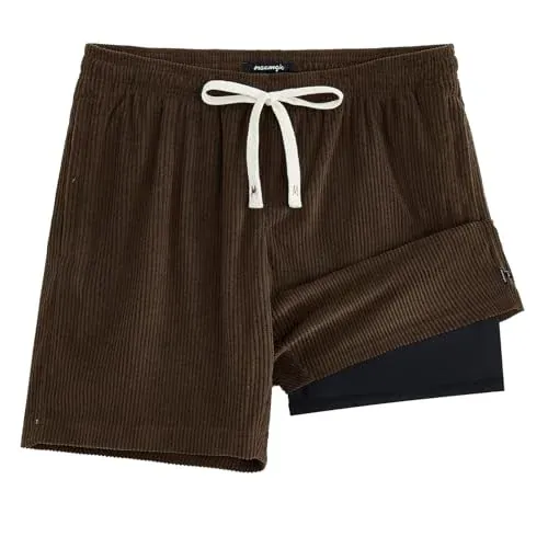 Maamgic Men's Corduroy 2-in-1 Shorts
