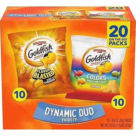 Select Accounts: 20-Ct 0.9-Oz Goldfish Dynamic Duo Variety Pack