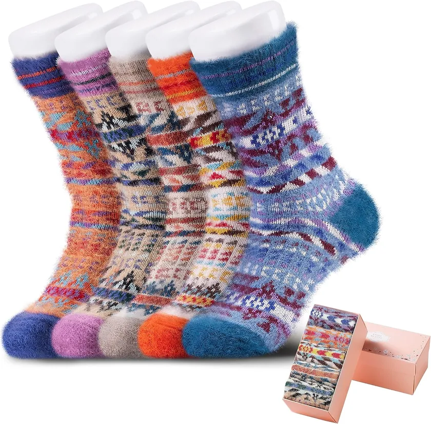 SISOSOCK Women’s Wool Socks 5-Pack