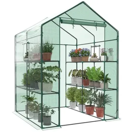 OLIXIS 2-Tier Walk-In Outdoor Greenhouse