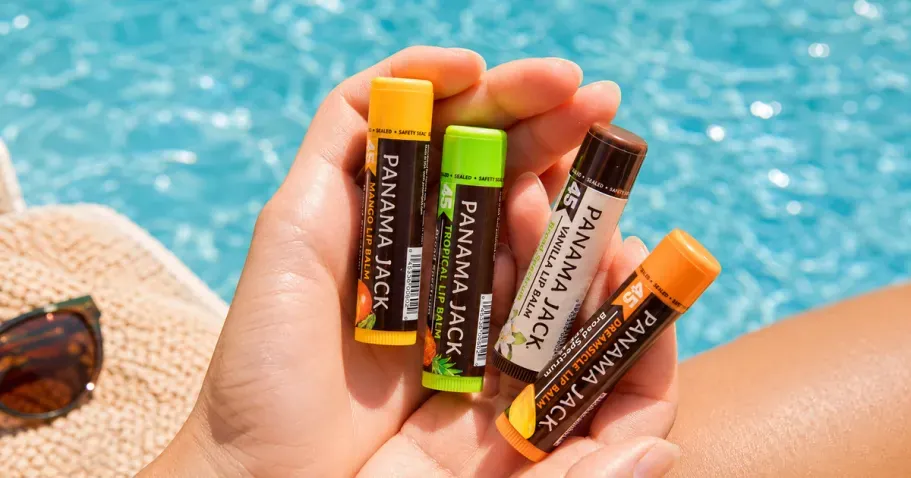 Panama Jack SPF 45 Sunscreen Lip Balm 5-Pack