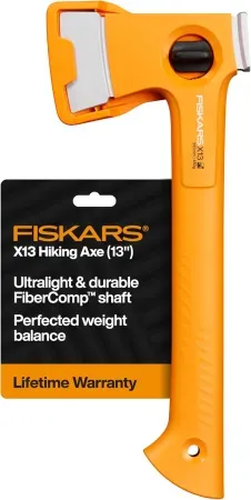 Fiskars X13 Ultralight 13" Camping Hatchet w/ Forged Steel Blade & Sheath