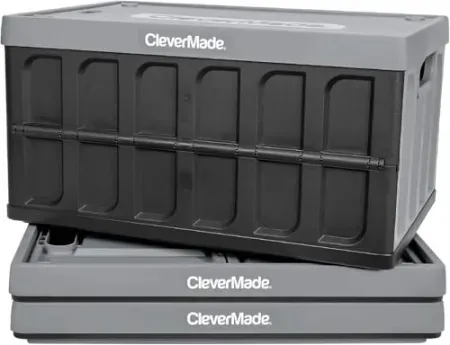 3-Pack CleverMade 60L (16-Gallon) Collapsible Storage Bin