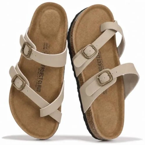 Project Cloud 100% Genuine Leather Women’s Sandals Slides