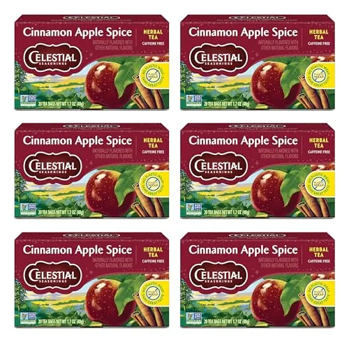 6-Pack 20-Count Celestial Seasonings Herbal Tea (Cinnamon Apple Spice)