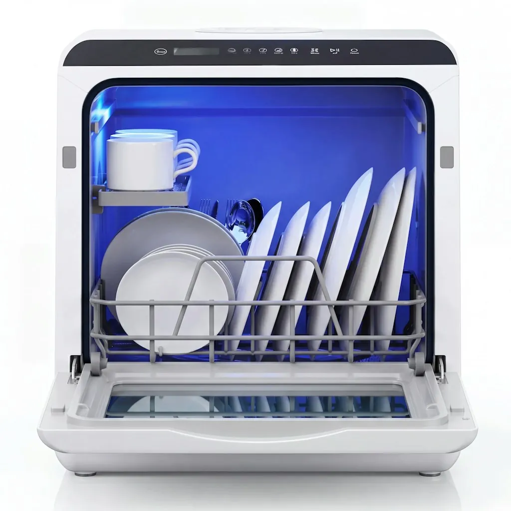 Simzlife 16.5" Countertop Compact Dishwasher