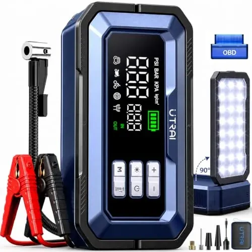UTRAI 12V 8000A Portable Jump Starter with 150PSI Air Compressor