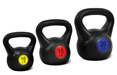 45lb Signature Fitness Adjustable Sand-Filled Kettlebell Set