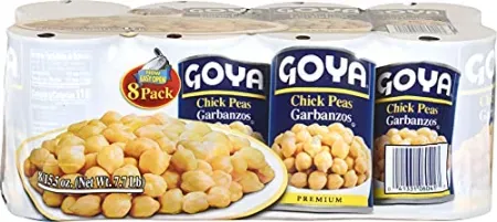 8-Pack Goya Foods Chick Peas Garbanzo Beans (15.5oz cans)