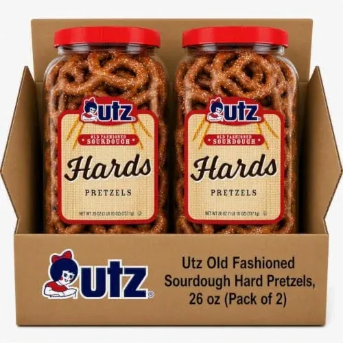 Utz Old Fashioned Sourdough Hard Pretzels, 2-Pack 26-Oz