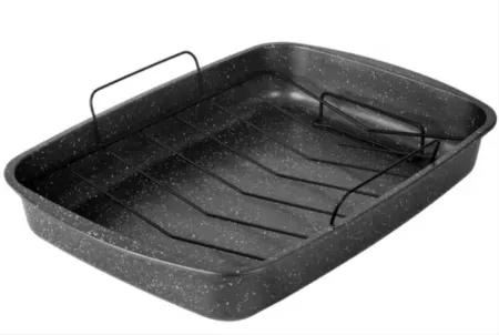 Mainstays 18.9 in Rectangle Roasting Pan with Wire Rack