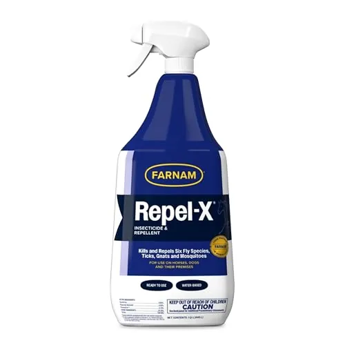 Farnam Repel-X Fly Spray for Horses, Ready To Use, 32 fl oz Spray