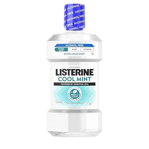 Listerine Extra Mild Alcohol-Free Mouthwash 33.8-Oz (Cool Mint)