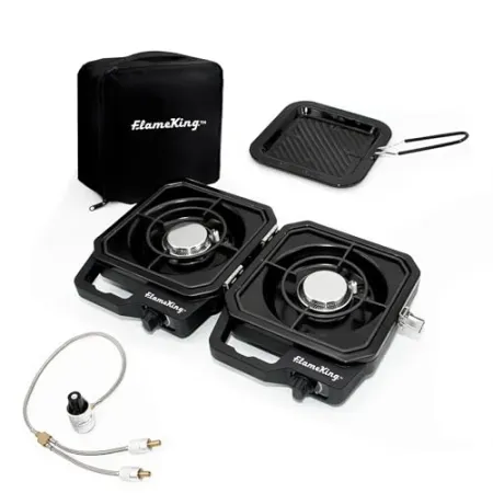 Flame King Dual Burner Campact Cooker