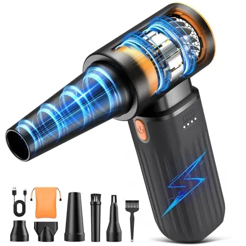 Compressed Air Duster 260000RPM Cordless Electric Air Blower with Brushless Motor