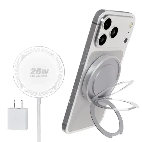 Magnetic Wireless iPhone Charger with Kickstand 6FT 25W