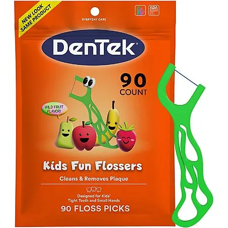 90-Ct DenTek Kids Wild Fruit Flavored Floss Picks