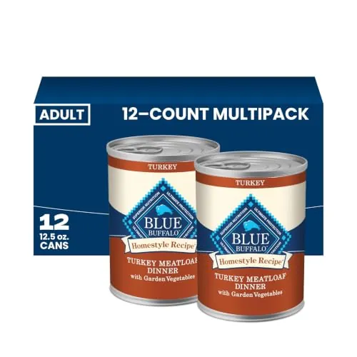 Blue Buffalo Homestyle Recipe Turkey Adult Wet Dog Food 12-Pack 12.5-Oz
