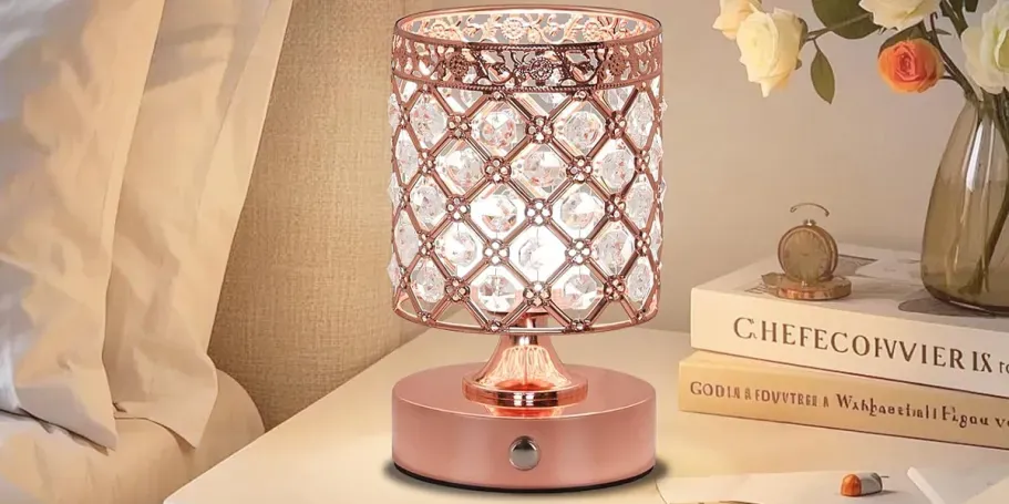Cordless Table Lamp in Rose Gold