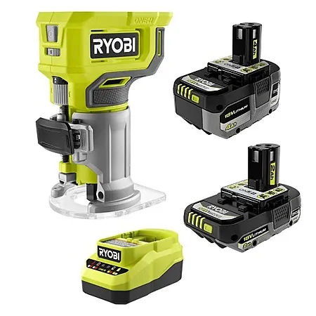 Ryobi ONE+ 18V Cordless Compact Router w/ 2 Lithium Batteries & Charger