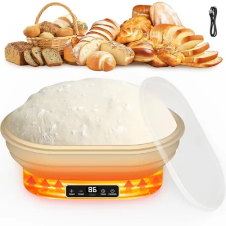 Pawtners 2L Electric Thermostatic Heated Sourdough Bread Proofing Basket