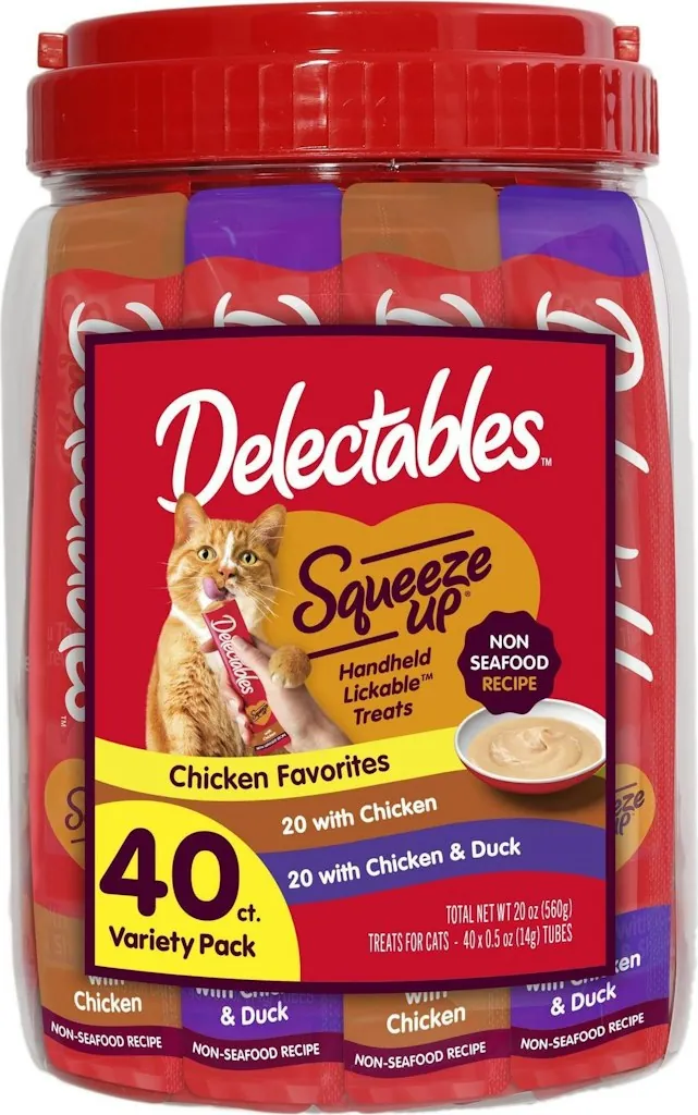 Delectables Squeeze Up Cat Treats Variety 40-Pack