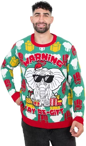 Men's Big & Tall Ugly Christmas Crewneck Sweater