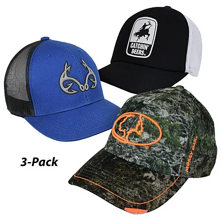 3-Pack Outdoor Adjustable Cap Bundle (Assorted Styles)