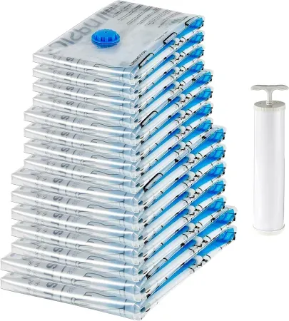 15-Pack Amazon Basics Vacuum Compression Storage Bags With Hand Pump