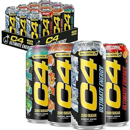 Select Accts: 12-Pk 16-Oz C4 Ultimate Zero Sugar Energy Drink (Variety)