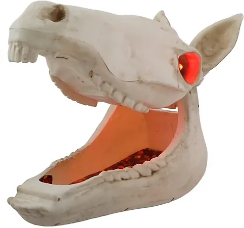 Red Shed 16 in. LED Horse Skull Candy Bowl Halloween Animatronic