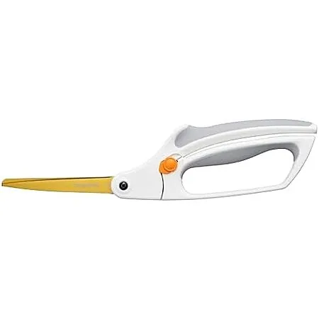 10" Fiskars Easy Action Bent Handle Titanium Craft Scissors