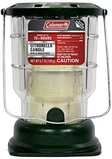 Coleman Citronella Candle Outdoor Lantern, 6.7 oz, 70+ Hours