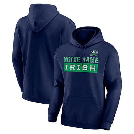 NCAA Men's Officially Licensed Stacked Cotton Blend Fleece Hoodie (Various)