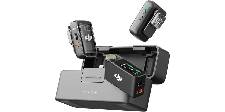 DJI Mic 2 Wireless Lavalier Microphone (2 TX + 1 RX + Charging Case)