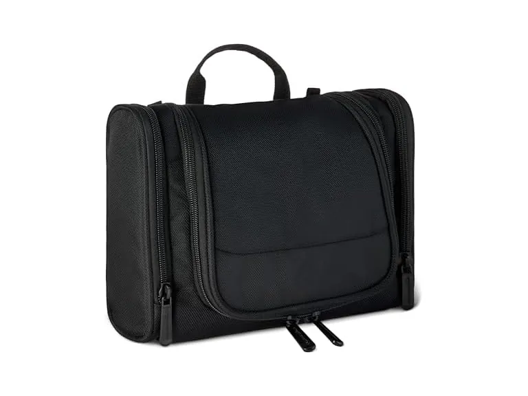 Amazon Essentials Hanging Toiletry Dopp Kit Bag (Black)