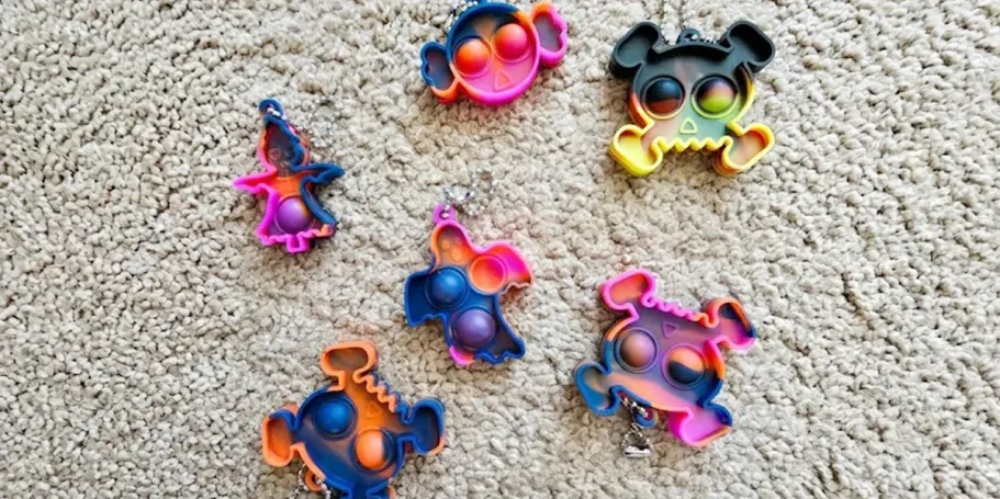 Halloween Pop Keychain Fidget Toys 30-Pack