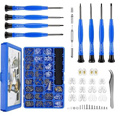 HQVOIC Upgraded Magnetic Eyeglass Repair Kit w/ 8 Screwdrivers