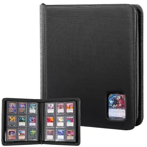 ProCase 9-Pocket Top Loader Binder for Trading Cards, Holds 216-324 Cards