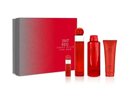 4-Piece Perry Ellis 360 Red 3.4oz EDT Spray
