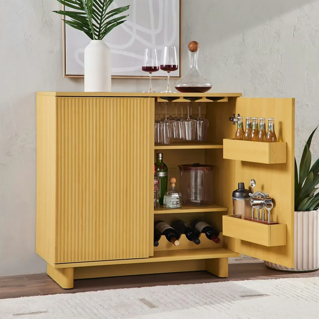 Better Homes & Gardens Lillian Fluted Bar Cabinet